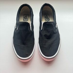 Vans Black Slip-Ons Size 7 Men/ 8.5 Women